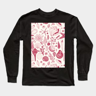 Seashells in Viva Magenta- Color of the Year 2023 Long Sleeve T-Shirt